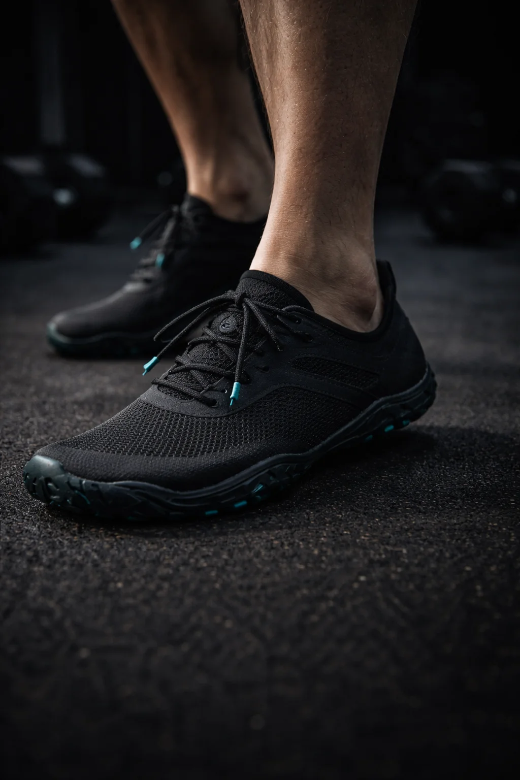 Minimalist barefoot-style shoes representing passive foot strengthening through footwear choice