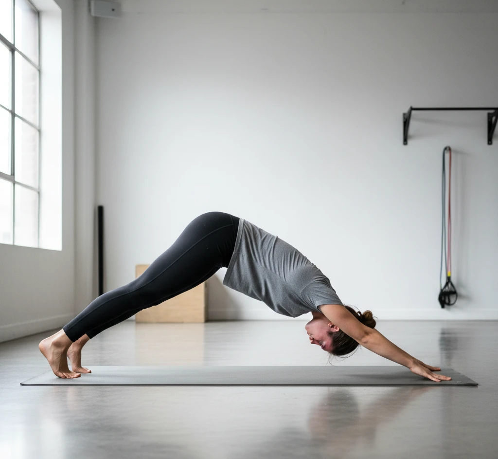 Athlete performing static hamstring stretch demonstrating proper form